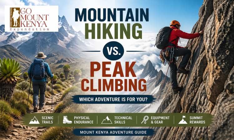 mountain hiking vs peak climbing